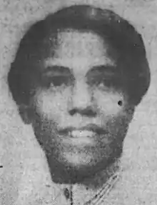 A smiling young Black woman, from a 1940 newspaper