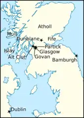 Map of Britain and Ireland