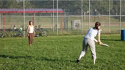 Frisbee players at Rice Field. The Frisbee was invented in New Haven