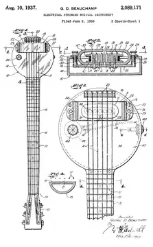 1934 U.S. Patent 2,089,171 (filed 1934, issued 1937, 24 fret)