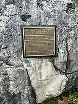 Plaque near the base of the range lights