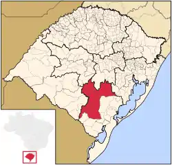 Location of Serras de Sudeste