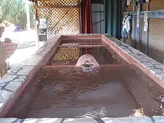 Developed hot springs soaking pool.