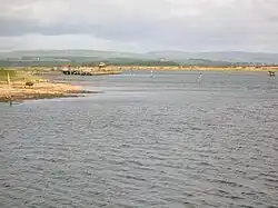 The river Garnock with the old ICI Explosives' jetty to the left.