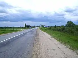 The Yaroslavl–Uglich road near the village of Miglino in Bolsheselsky District