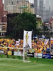 Rob Vincent tifo during 2015 US Open Cup