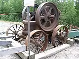 A portable rock crusher from the early 20th century