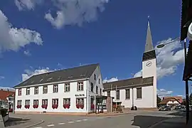 City hall and St. Wendelin