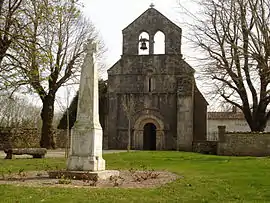 The church in Romazières