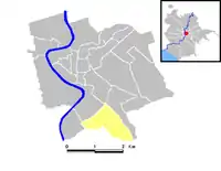 Position of the rione within the center of the city