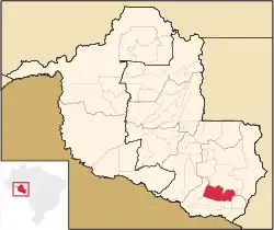 Location in Rondônia  state