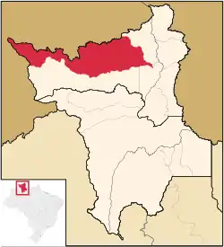 Location of Amajari in the State of Roraima