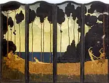 Rose Valley folding screen, 1903 or 1904