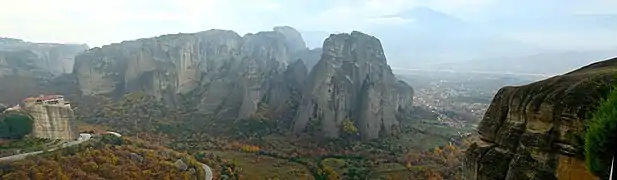 Panoramic view at the Monastery of Roussanou