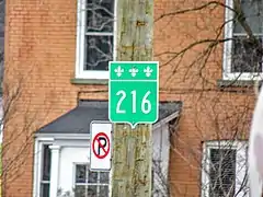 Route 216 in Mont-Bellevue borough, Sherbrooke.