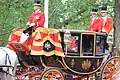 Coachman and footmen in semi-state livery for the Queen's Birthday Parade