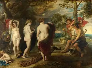 The Judgement of Paris, Peter Paul Rubens, c. 1636. National Gallery, London