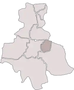 Location of Bykowina within Ruda Śląska