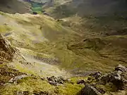 Looking down into Ruthwaite Cove from High Crag