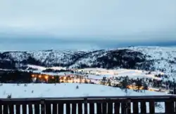 View of Gautefall as seen from Rytterspranget