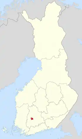 Location of Sääksmäki in Finland