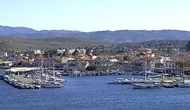 Marina and medieval castle in Seferihisar's Sığacık coastal area