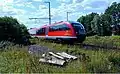 S-Bahn train to Rostock Seehafen Nord shortly before Rostock-Kassebohm S-Bahn station