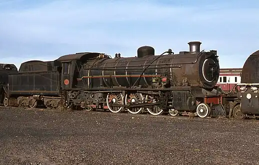 Class 16CR no. 840 at De Aar, 1978