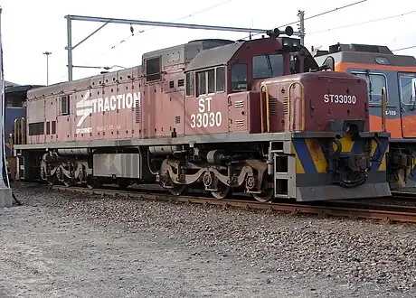 No. 33-030 in Spoornet Traction livery, Bellville Loco Depot, Cape Town, 24 May 2009