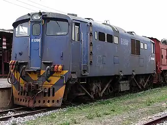 No. E1399 in Spoornet blue with outline numbers at Koedoespoort, 9 October 2009