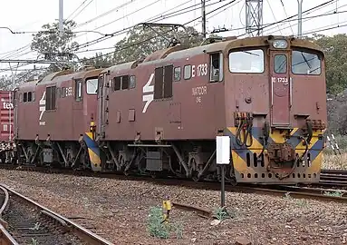 No. E1733 in Spoornet's maroon livery at Capital Park, Pretoria, 5 October 2009