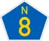 National route N8 shield