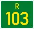 Regional route R103 shield