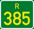 Regional route R385 shield