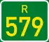 Regional route R579 shield