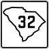 South Carolina Highway 32 marker