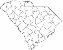 Location of Clover, South Carolina