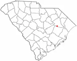 Location of Lake City in South Carolina