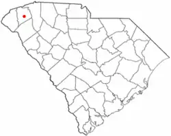 Location of Pickens, South Carolina