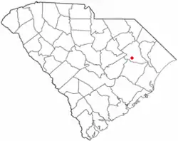 Location of Scranton in South Carolina