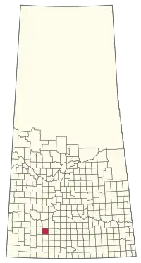 Location of the RM of Coulee No. 136 in Saskatchewan