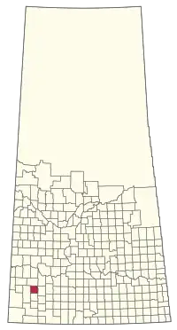 Location of the RM of Gull Lake No. 139 in Saskatchewan