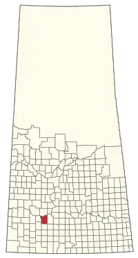 Location of the RM of Excelsior No. 166 in Saskatchewan