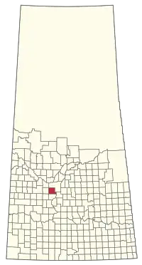 Location of the RM of Vanscoy No. 345 in Saskatchewan