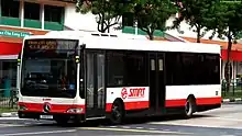 An SMRT Buses Gemilang Coachworks bodied RHD Mercedes-Benz OC 500 LE