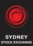 The logo of the Sydney Stock exchange: a black square with five off-center red circles inside one another