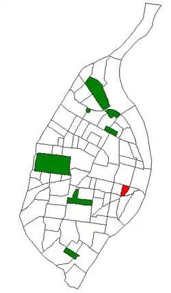 Location (red) of Peabody/Darst/Webbe within St. Louis