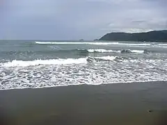 Baler Bay viewed from Outer Banks popular Labasin-Sabang Beach (Sitio Labasin, Sabang Baler, Aurora)