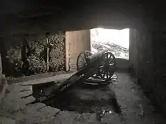 Interior of a quay pillbox in Ikata, Japan