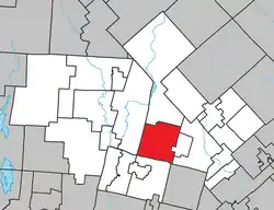 Location within Les Laurentides RCM.